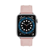 Embossed Love Genuine Leather Watch Band For Apple Watch Ultra 2 49mm(Pink)