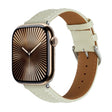 Embossed Love Genuine Leather Watch Band For Apple Watch Series 10 42mm(Milky White) - free shipping - PMc TechLife - Order now!