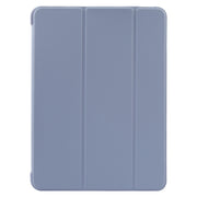 For iPad 10.9 2022 / Air 5 / Air 4 GEBEI 3-folding Holder Shockproof Flip Leather Tablet Case(Light Purple)