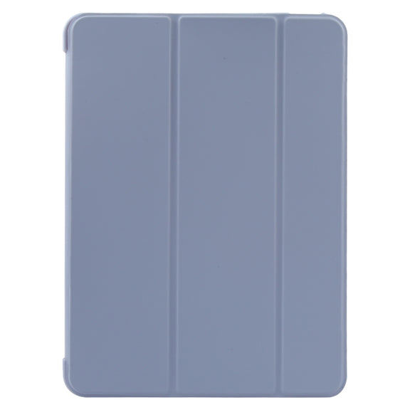 For iPad 10.9 2022 / Air 5 / Air 4 GEBEI 3-folding Holder Shockproof Flip Leather Tablet Case(Light Purple)
