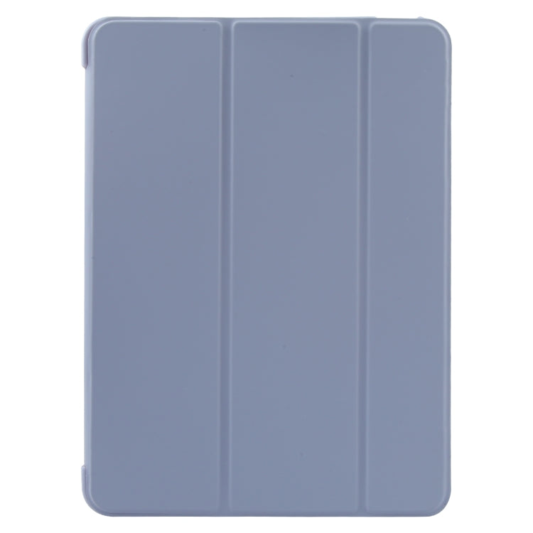 For iPad 10.9 2022 / Air 5 / Air 4 GEBEI 3-folding Holder Shockproof Flip Leather Tablet Case(Light Purple)