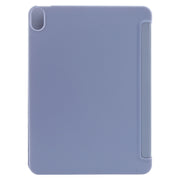 For iPad 10.9 2022 / Air 5 / Air 4 GEBEI 3-folding Holder Shockproof Flip Leather Tablet Case(Light Purple)