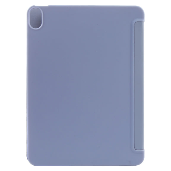 For iPad 10.9 2022 / Air 5 / Air 4 GEBEI 3-folding Holder Shockproof Flip Leather Tablet Case(Light Purple)