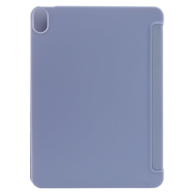 For iPad 10.9 2022 / Air 5 / Air 4 GEBEI 3-folding Holder Shockproof Flip Leather Tablet Case(Light Purple)