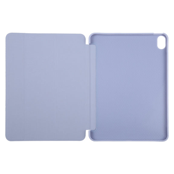 For iPad 10.9 2022 / Air 5 / Air 4 GEBEI 3-folding Holder Shockproof Flip Leather Tablet Case(Light Purple)