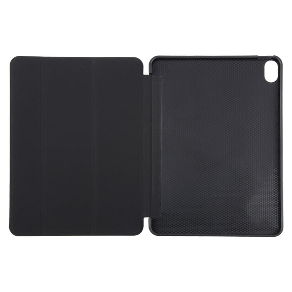 For iPad 10.9 2022 / Air 5 / Air 4 GEBEI 3-folding Holder Shockproof Flip Leather Tablet Case(Black)
