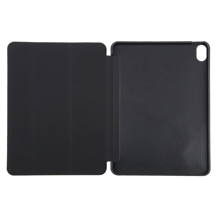 For iPad 10.9 2022 / Air 5 / Air 4 GEBEI 3-folding Holder Shockproof Flip Leather Tablet Case(Black)