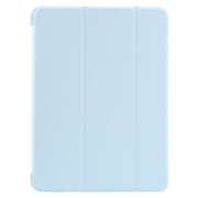 For iPad 10.9 2022 / Air 5 / Air 4 GEBEI 3-folding Holder Shockproof Flip Leather Tablet Case(Sky Blue)