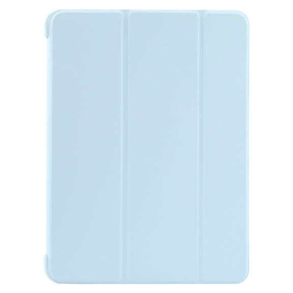 For iPad 10.9 2022 / Air 5 / Air 4 GEBEI 3-folding Holder Shockproof Flip Leather Tablet Case(Sky Blue)
