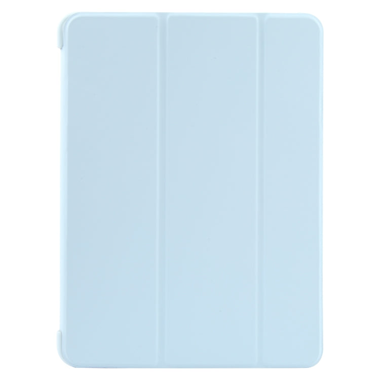 For iPad 10.9 2022 / Air 5 / Air 4 GEBEI 3-folding Holder Shockproof Flip Leather Tablet Case(Sky Blue)