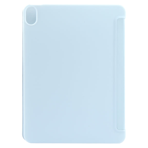 For iPad 10.9 2022 / Air 5 / Air 4 GEBEI 3-folding Holder Shockproof Flip Leather Tablet Case(Sky Blue)