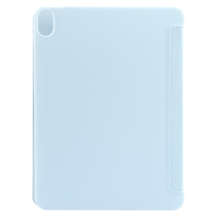 For iPad 10.9 2022 / Air 5 / Air 4 GEBEI 3-folding Holder Shockproof Flip Leather Tablet Case(Sky Blue)