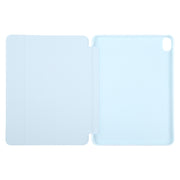 For iPad 10.9 2022 / Air 5 / Air 4 GEBEI 3-folding Holder Shockproof Flip Leather Tablet Case(Sky Blue)