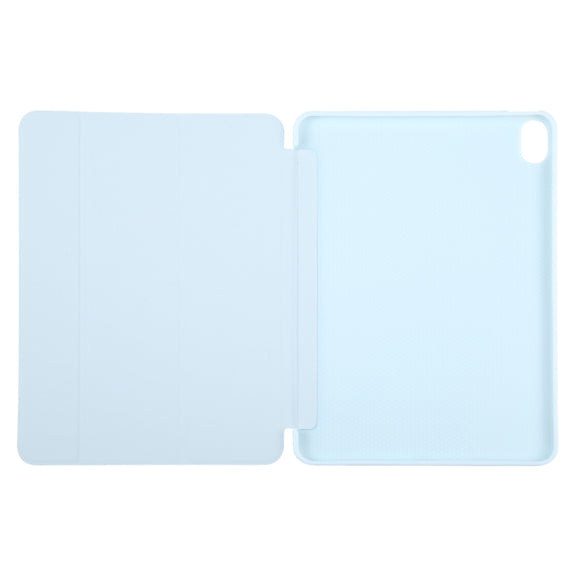 For iPad 10.9 2022 / Air 5 / Air 4 GEBEI 3-folding Holder Shockproof Flip Leather Tablet Case(Sky Blue)