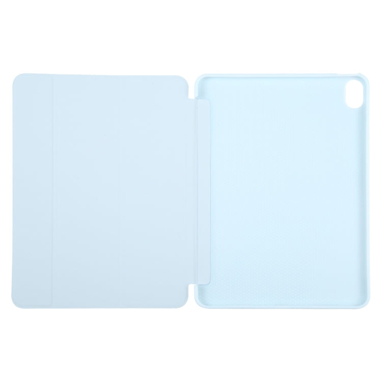 For iPad 10.9 2022 / Air 5 / Air 4 GEBEI 3-folding Holder Shockproof Flip Leather Tablet Case(Sky Blue)