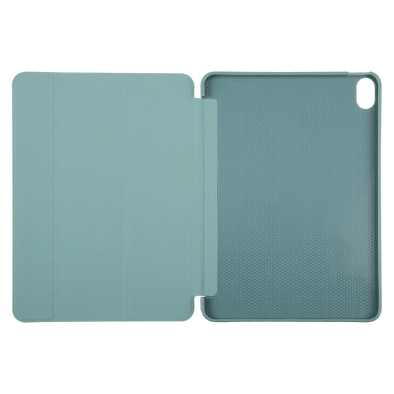 For iPad 10.9 2022 / Air 5 / Air 4 GEBEI 3-folding Holder Shockproof Flip Leather Tablet Case(Dark Green)