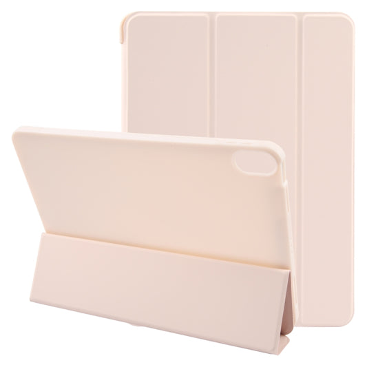 For iPad 10.9 2022 / Air 5 / Air 4 GEBEI 3-folding Holder Shockproof Flip Leather Tablet Case(Pink) - free shipping - PMC Jewellery - Order now!