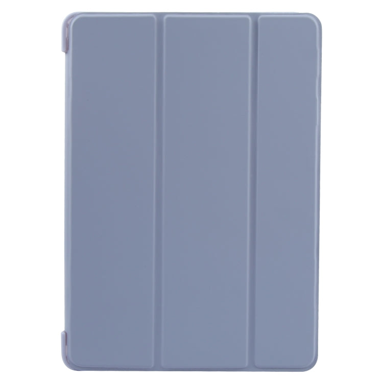 For iPad 9.7 2018 & 2017 / Air / Air2 GEBEI 3-folding Holder Shockproof Flip Leather Tablet Case(Light Purple)