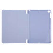 For iPad 9.7 2018 & 2017 / Air / Air2 GEBEI 3-folding Holder Shockproof Flip Leather Tablet Case(Light Purple)