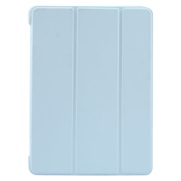 For iPad 9.7 2018 & 2017 / Air / Air2 GEBEI 3-folding Holder Shockproof Flip Leather Tablet Case(Sky Blue)