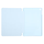 For iPad 9.7 2018 & 2017 / Air / Air2 GEBEI 3-folding Holder Shockproof Flip Leather Tablet Case(Sky Blue)