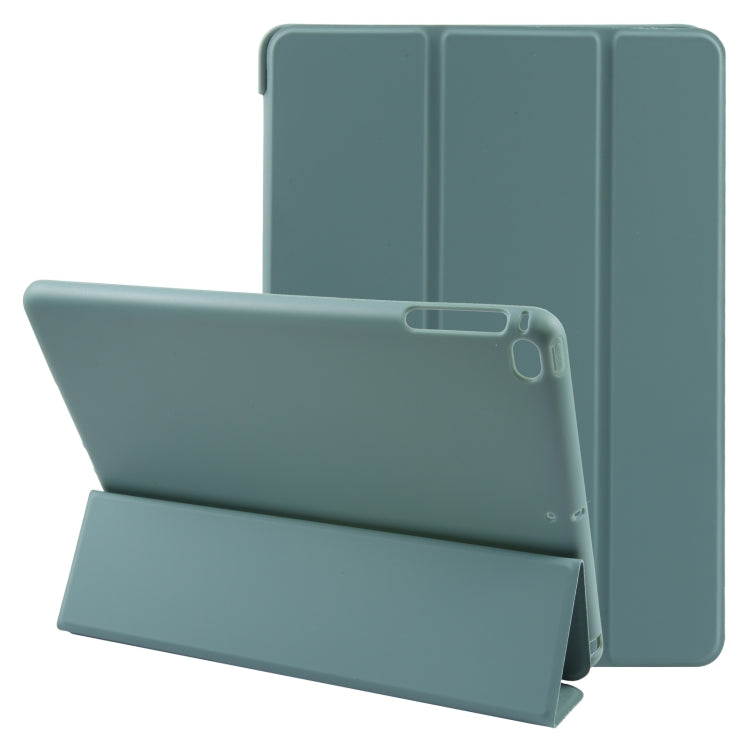 For iPad 9.7 2018 & 2017 / Air / Air2 GEBEI 3-folding Holder Shockproof Flip Leather Tablet Case(Dark Green) - free shipping - PMc TechLife - Order now!