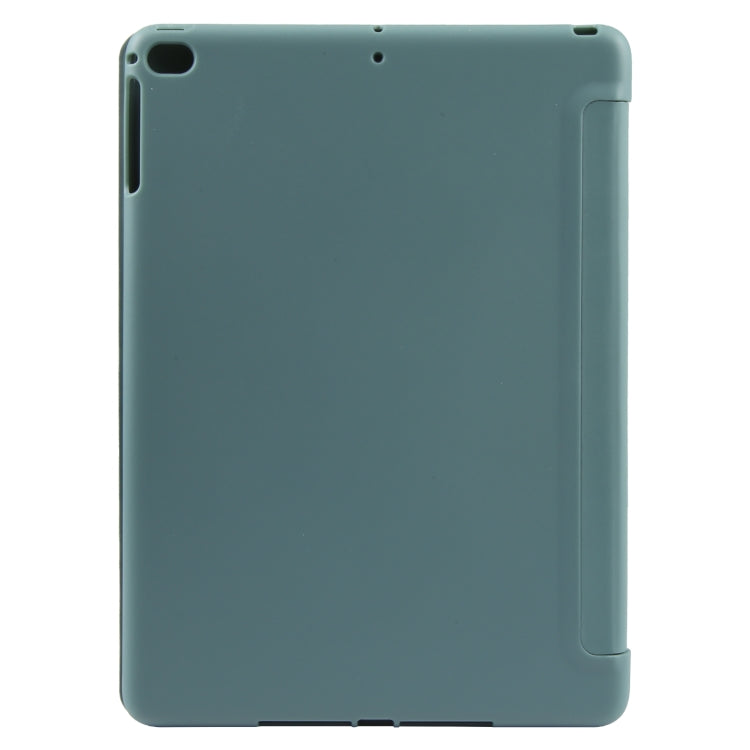 For iPad 9.7 2018 & 2017 / Air / Air2 GEBEI 3-folding Holder Shockproof Flip Leather Tablet Case(Dark Green) - free shipping - PMc TechLife - Order now!