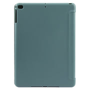 For iPad 9.7 2018 & 2017 / Air / Air2 GEBEI 3-folding Holder Shockproof Flip Leather Tablet Case(Dark Green)