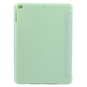 For iPad 9.7 2018 & 2017 / Air / Air2 GEBEI 3-folding Holder Shockproof Flip Leather Tablet Case(Green)