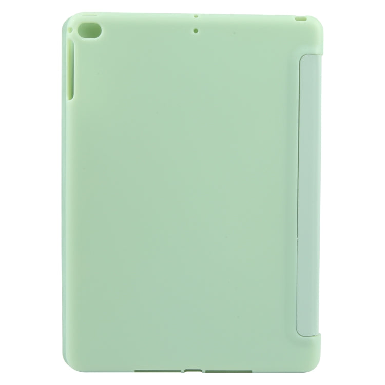 For iPad 9.7 2018 & 2017 / Air / Air2 GEBEI 3-folding Holder Shockproof Flip Leather Tablet Case(Green)