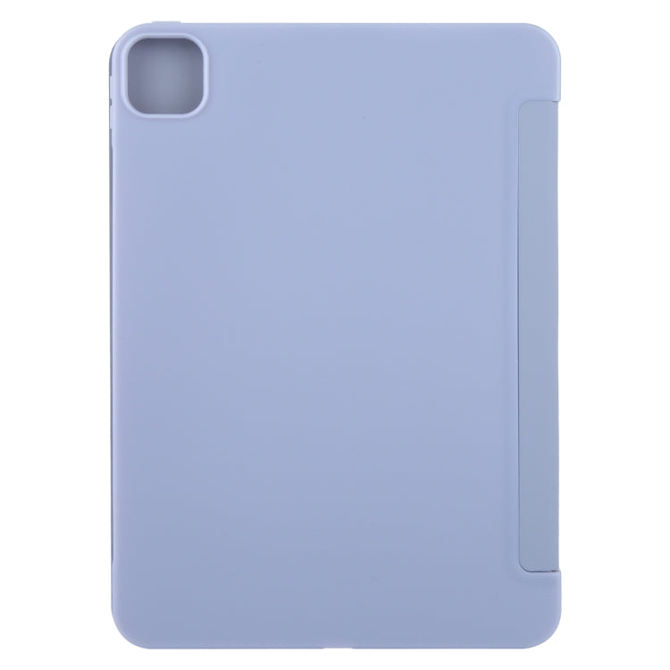 For iPad Air 11 2024 GEBEI 3-folding Holder Shockproof Flip Leather Tablet Case(Light Purple) - iPad Air 11 2024 Cases by GEBEI | Online Shopping South Africa | PMC TechLife | Buy Now Pay Later Mobicred
