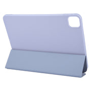 For iPad Air 11 2024 GEBEI 3-folding Holder Shockproof Flip Leather Tablet Case(Light Purple)