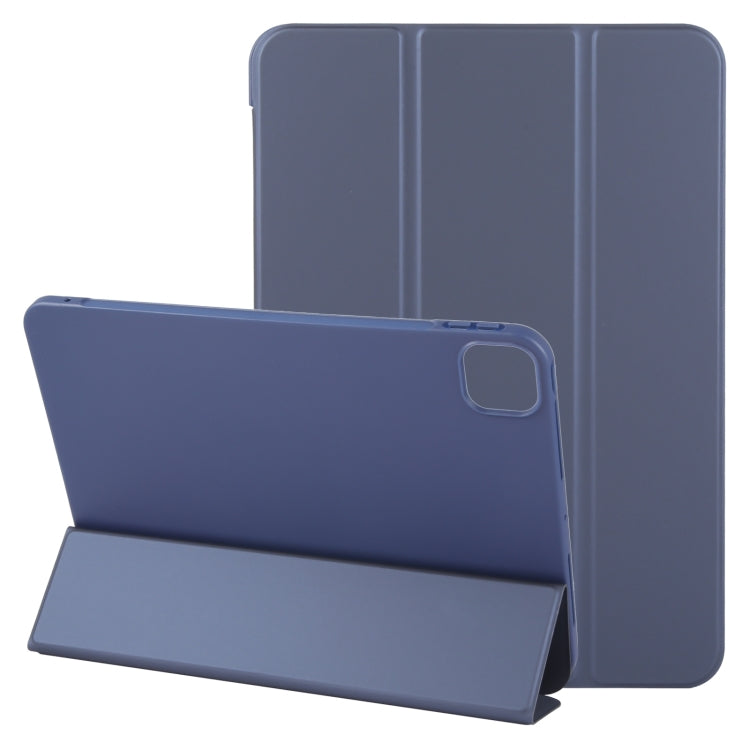 For iPad Air 11 2024 GEBEI 3-folding Holder Shockproof Flip Leather Tablet Case(Dark Blue) - iPad Air 11 2024 Cases by GEBEI | Online Shopping South Africa | PMC TechLife | Buy Now Pay Later Mobicred