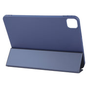 For iPad Air 11 2024 GEBEI 3-folding Holder Shockproof Flip Leather Tablet Case(Dark Blue)