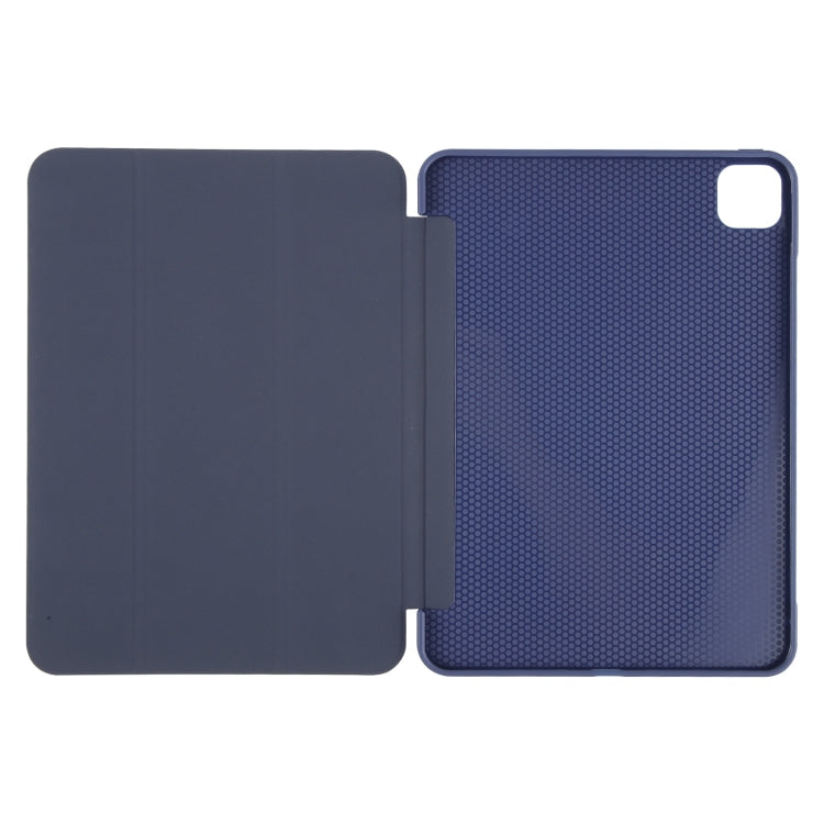 For iPad Air 11 2024 GEBEI 3-folding Holder Shockproof Flip Leather Tablet Case(Dark Blue) - iPad Air 11 2024 Cases by GEBEI | Online Shopping South Africa | PMC TechLife | Buy Now Pay Later Mobicred