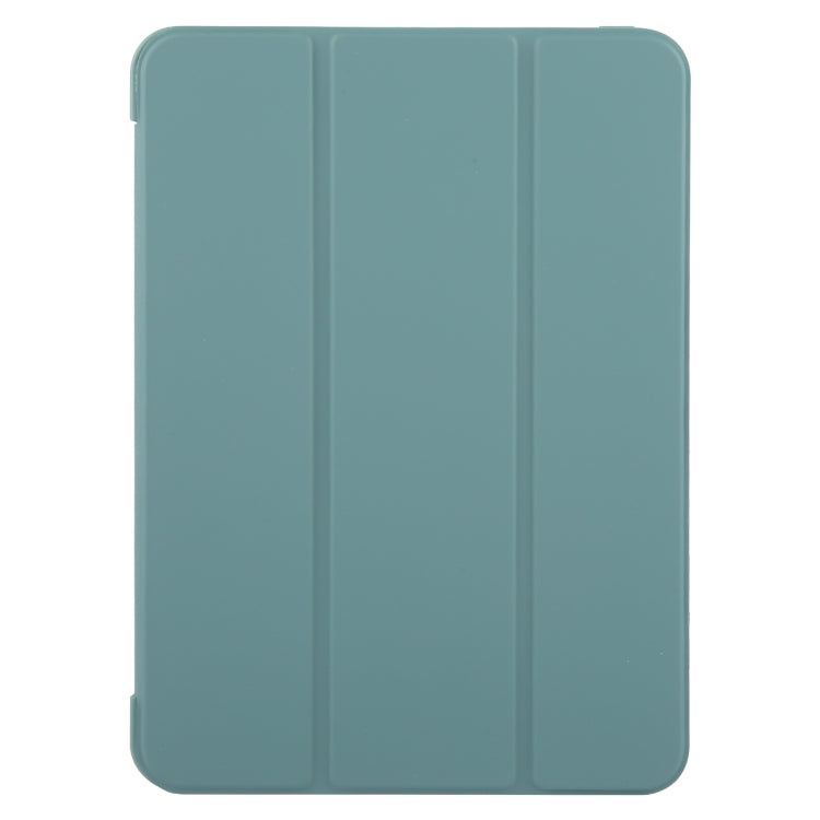 For iPad Air 11 2025 / 2024 GEBEI 3-folding Holder Shockproof Flip Leather Tablet Case(Dark Green) - iPad Air 11 2025 / 2024 Cases by GEBEI | Online Shopping South Africa | PMC TechLife | Buy Now Pay Later Mobicred