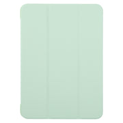 For iPad Air 11 2024 GEBEI 3-folding Holder Shockproof Flip Leather Tablet Case(Green)