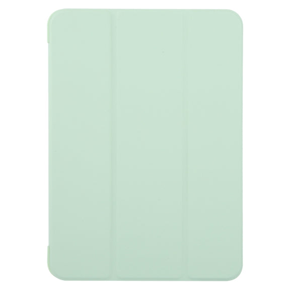 For iPad Air 11 2024 GEBEI 3-folding Holder Shockproof Flip Leather Tablet Case(Green)