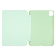 For iPad Air 11 2024 GEBEI 3-folding Holder Shockproof Flip Leather Tablet Case(Green)