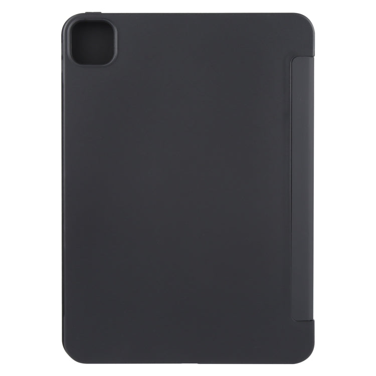 For iPad Pro 11 2024 GEBEI 3-folding Holder Shockproof Flip Leather Tablet Case(Black) - iPad Pro 11 2024 Cases by GEBEI | Online Shopping South Africa | PMC TechLife | Buy Now Pay Later Mobicred