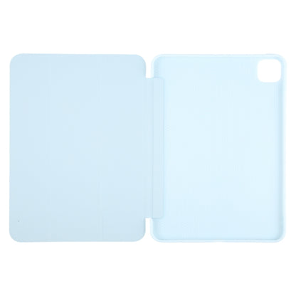 For iPad Pro 11 2024 GEBEI 3-folding Holder Shockproof Flip Leather Tablet Case(Sky Blue) - free shipping - PMC Jewellery - Order now!