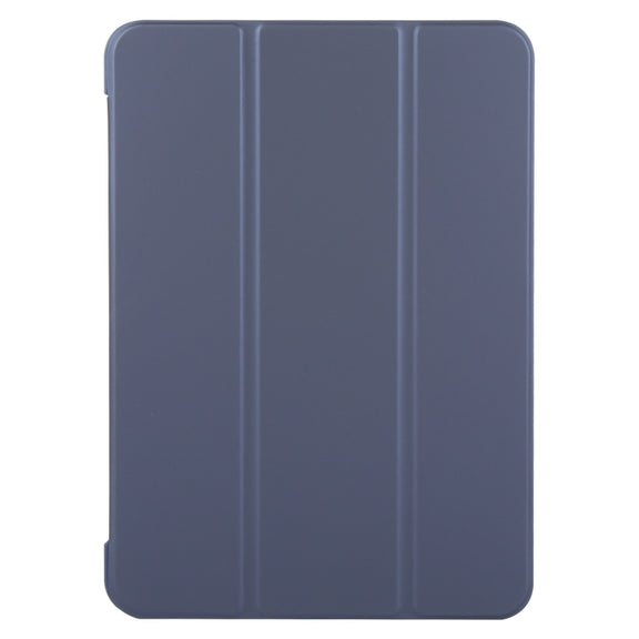 For iPad Pro 11 2024 GEBEI 3-folding Holder Shockproof Flip Leather Tablet Case(Dark Blue)