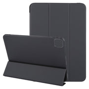 For iPad Air 13 2025 / 2024 GEBEI 3-folding Holder Shockproof Flip Leather Tablet Case(Black)