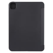 For iPad Air 13 2025 / 2024 GEBEI 3-folding Holder Shockproof Flip Leather Tablet Case(Black)