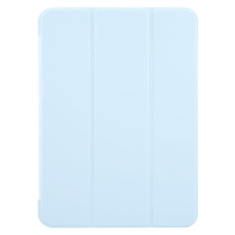 For iPad Air 13 2024 GEBEI 3-folding Holder Shockproof Flip Leather Tablet Case(Sky Blue)