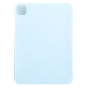 For iPad Air 13 2024 GEBEI 3-folding Holder Shockproof Flip Leather Tablet Case(Sky Blue)