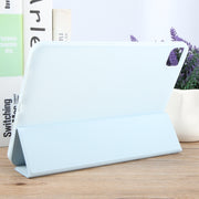 For iPad Air 13 2024 GEBEI 3-folding Holder Shockproof Flip Leather Tablet Case(Sky Blue)