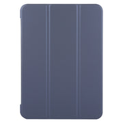 For iPad Air 13 2025 / 2024 GEBEI 3-folding Holder Shockproof Flip Leather Tablet Case(Dark Blue)