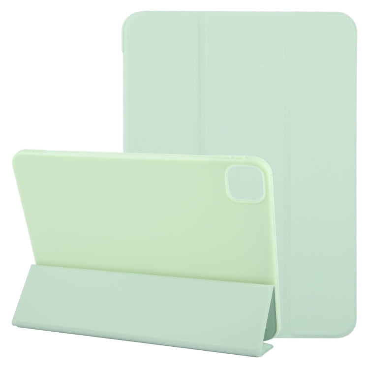 For iPad Air 13 2025 / 2024 GEBEI 3-folding Holder Shockproof Flip Leather Tablet Case(Green) - iPad Air 13 2025 / 2024 Cases by GEBEI | Online Shopping South Africa | PMC TechLife | Buy Now Pay Later Mobicred