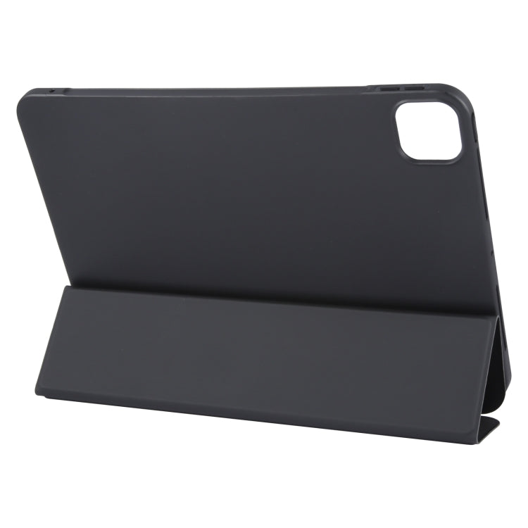 For iPad Pro 13 2024 GEBEI 3-folding Holder Shockproof Flip Leather Tablet Case(Black)
